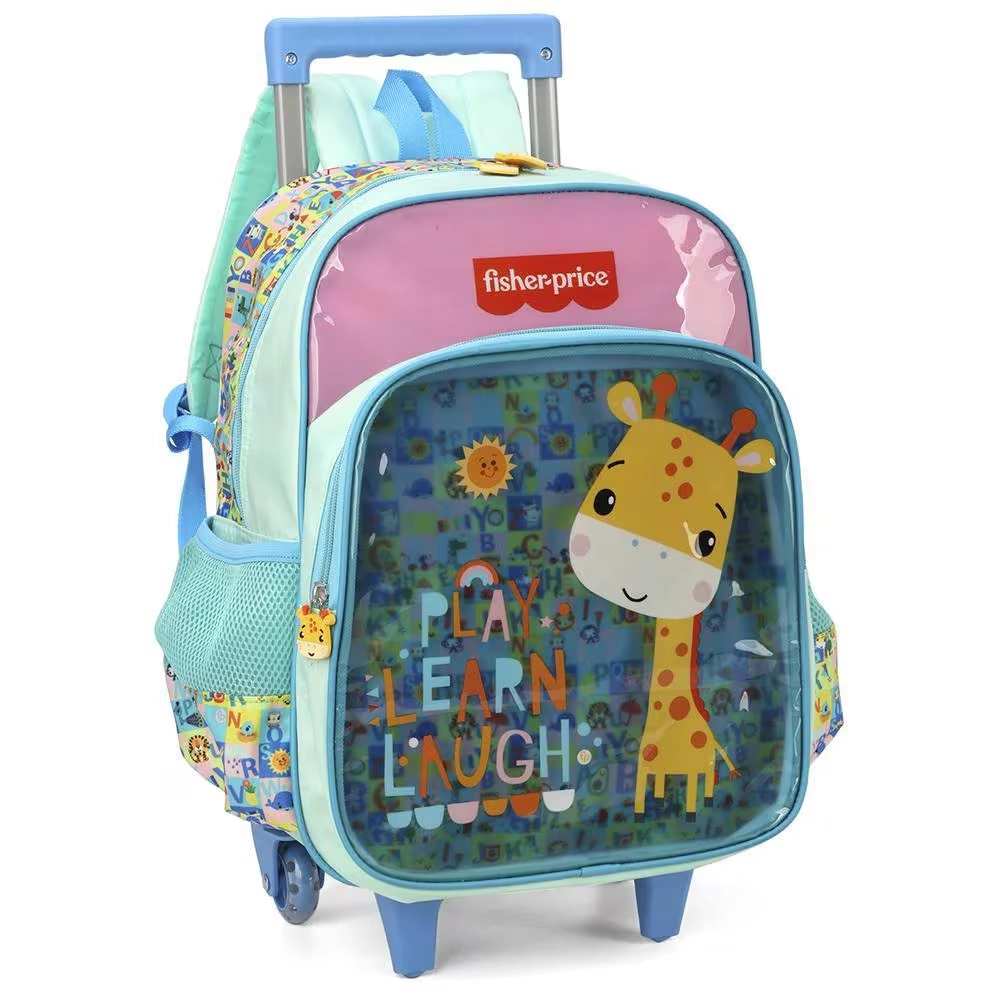 Mochila Rodas Infantil Unissex Fisher Price Turquesa Ic39036fs Tq Maxl