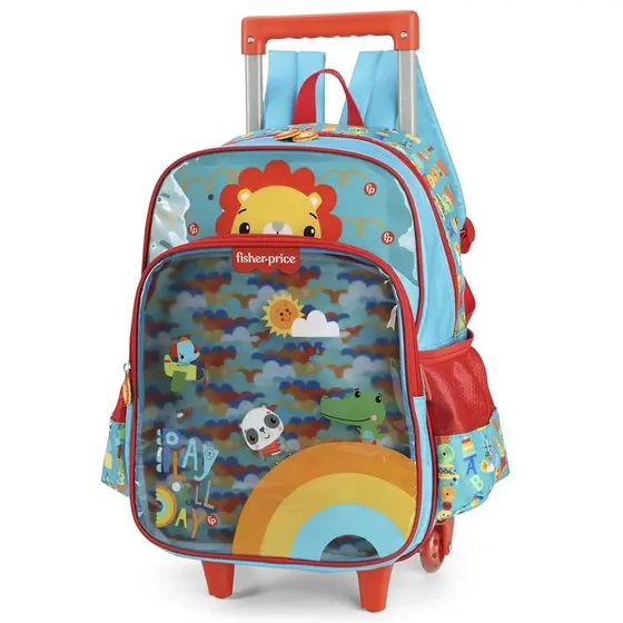 Mochila Rodas Infantil Unissex Fisher Price Azul Ic39036fs Vd Maxlog