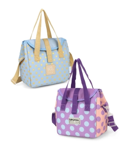 Lancheira Juvenil Feminina Bolinha Up4you Azul La47063up Az Maxlog