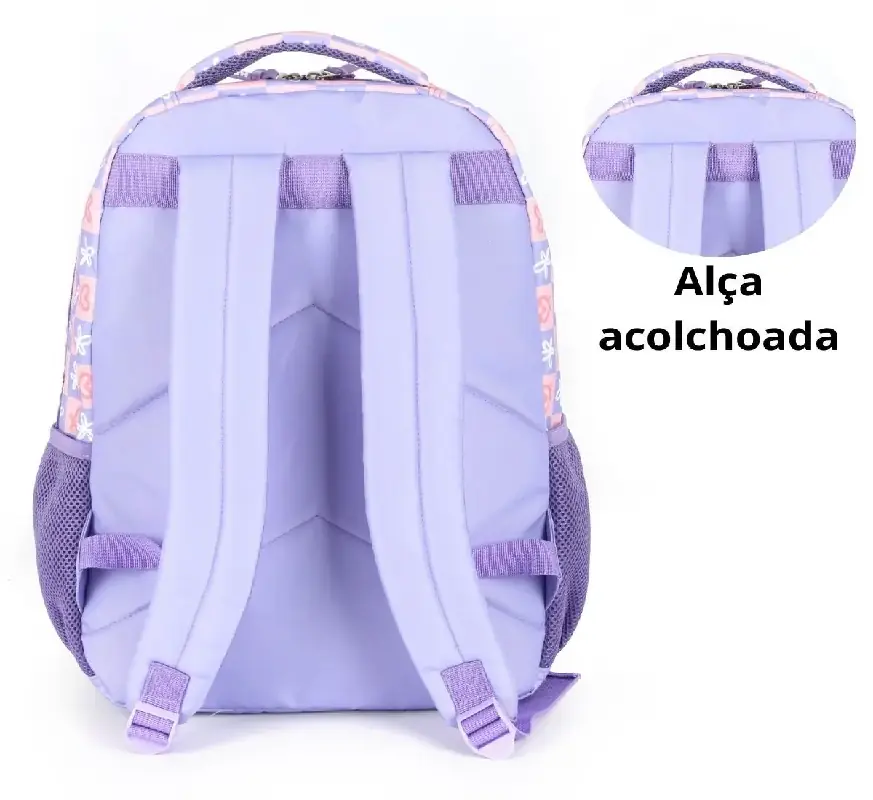 Mochila Infantil Stitch Lilas Ms47740sc Li Maxlog
