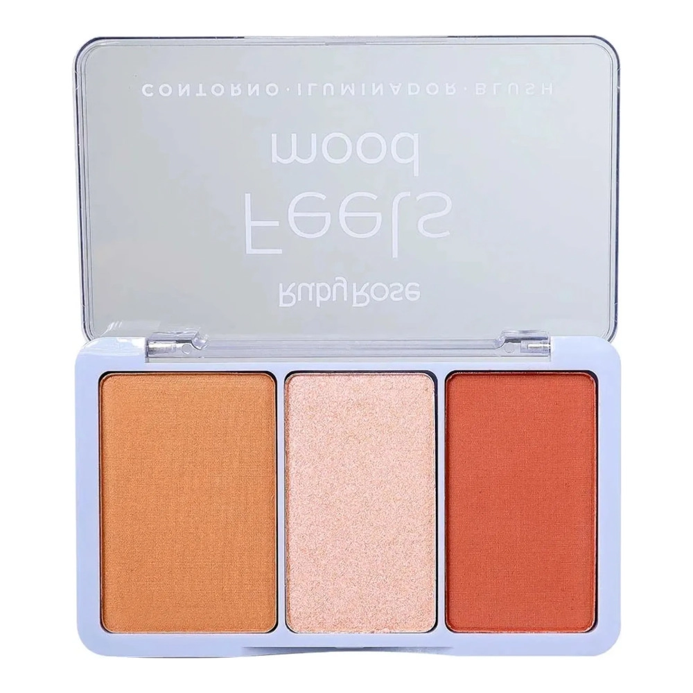 Paleta Ruby Rose Blush/iluminador/powder Feels Mood T30/i40/b100 1un