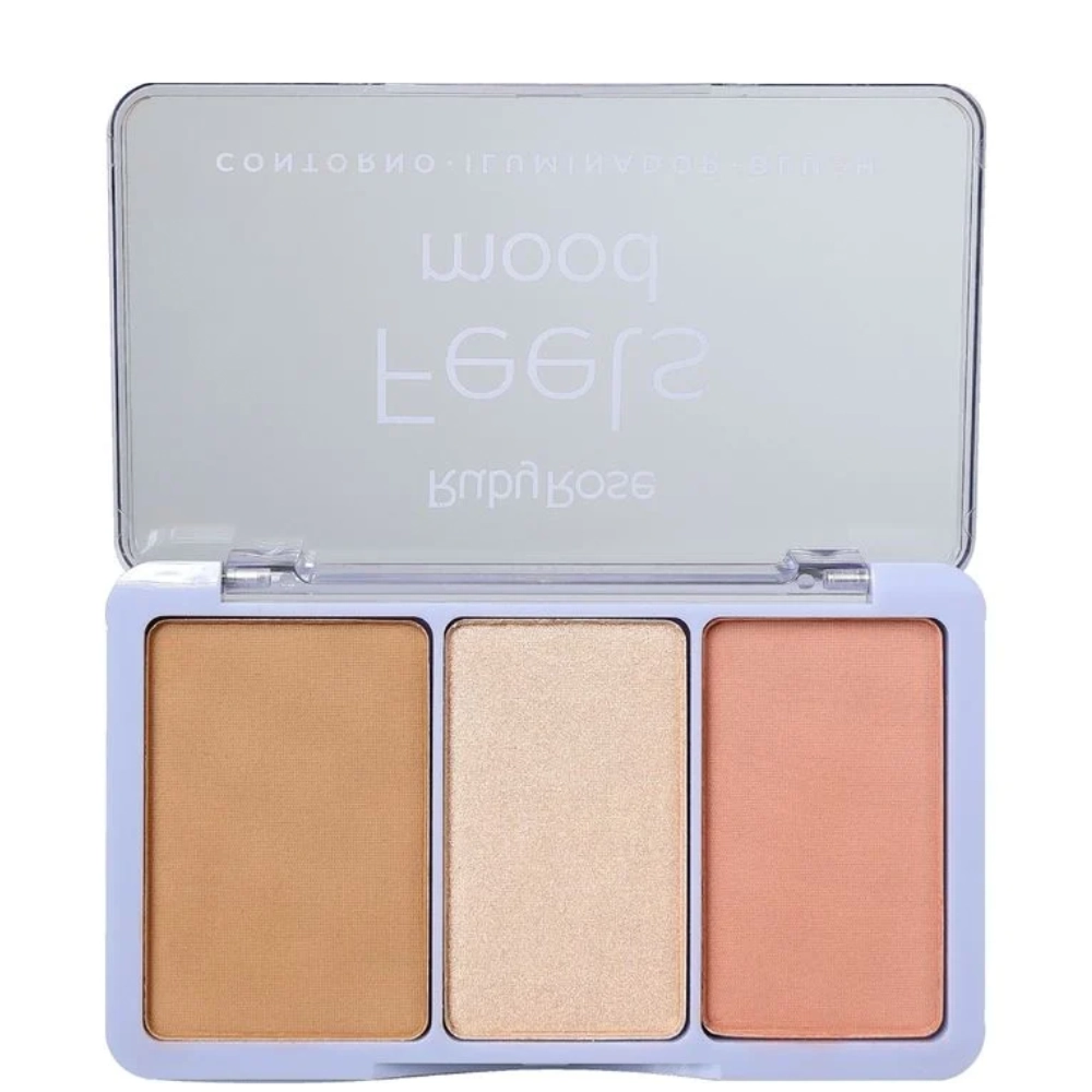 Paleta Ruby Rose Blush/iluminador/powder Feels Mood T40/i50/b110 1un
