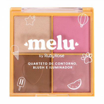 Paleta Contorno Melu Rr 7531 2 Ilum Blush 04 Cores 1un