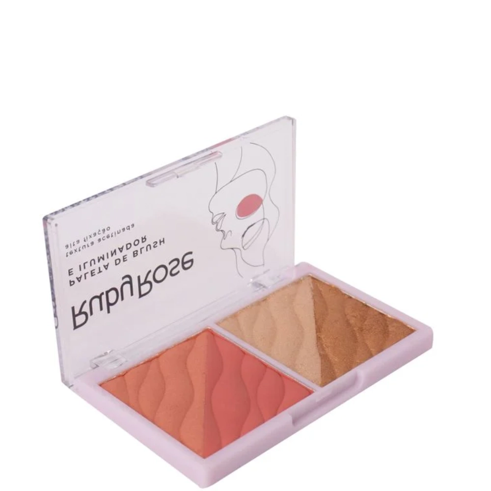 Hb 7533 1 Paleta Make Up Kit Blush Iluminador Ruby Rose