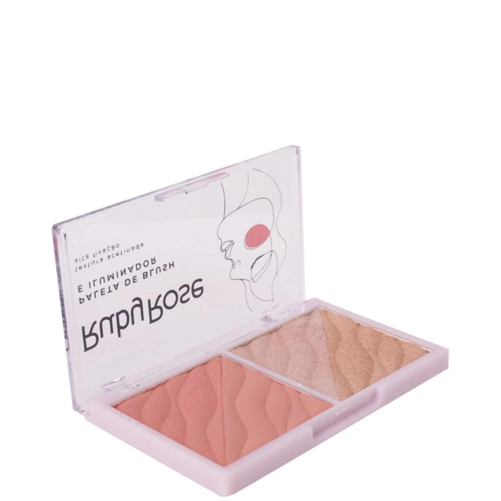 Hb 7533 2 Paleta Make Up Kit Blush Iluminador Ruby Rose