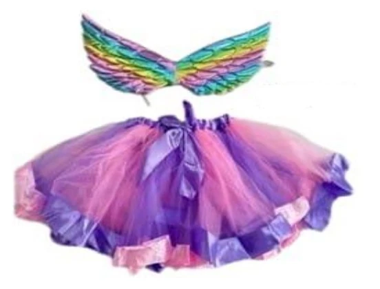 Kit Fantasia Infantil Arcoiris Ref
