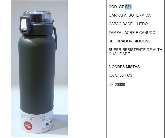 Garrafa Isotermica Inox Refgf034