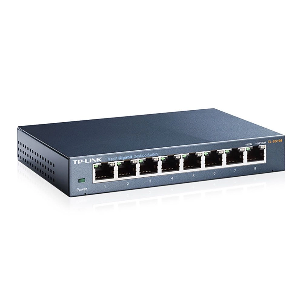 Switch 08 Portas Tp-link Tl-sg108 Gigabit 10/100/1000 Mbps