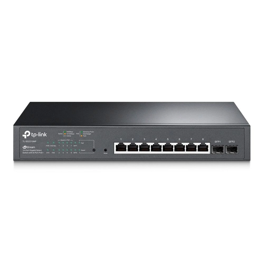 Switch Tp-link Tl-sg2210mp Gigabit 8 Portas Poe+ E 2 Slots Sfp Jetstream - Tpn0243
