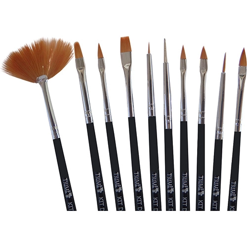 Kit De Pincéis Para Arte Na Unha 10 Peças Konad