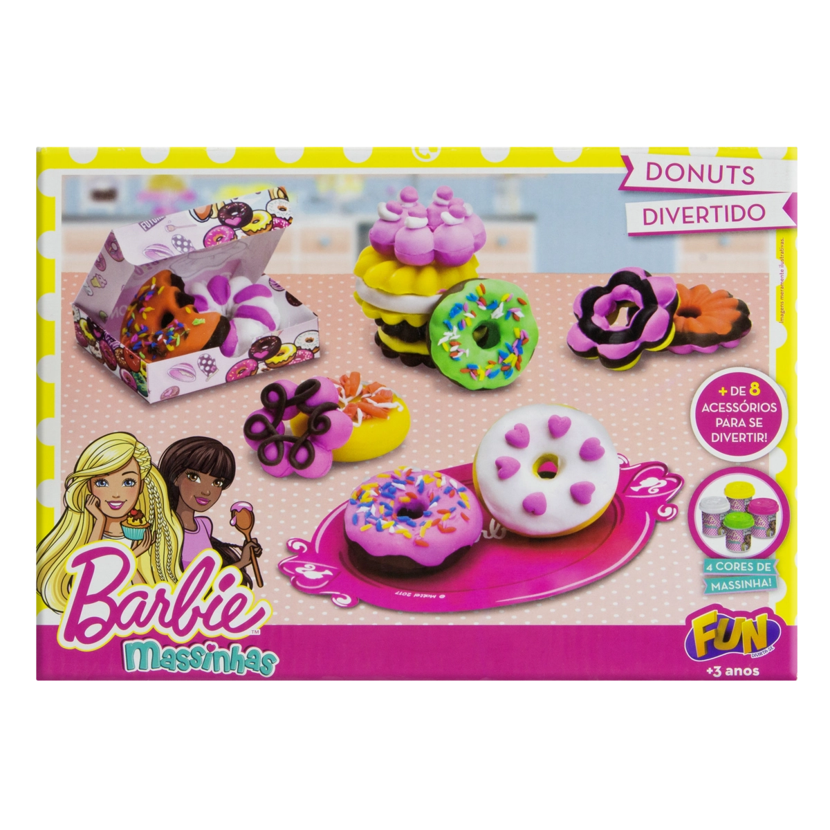 Massinha Donuts Divertido Barbie Fun Divirta Se