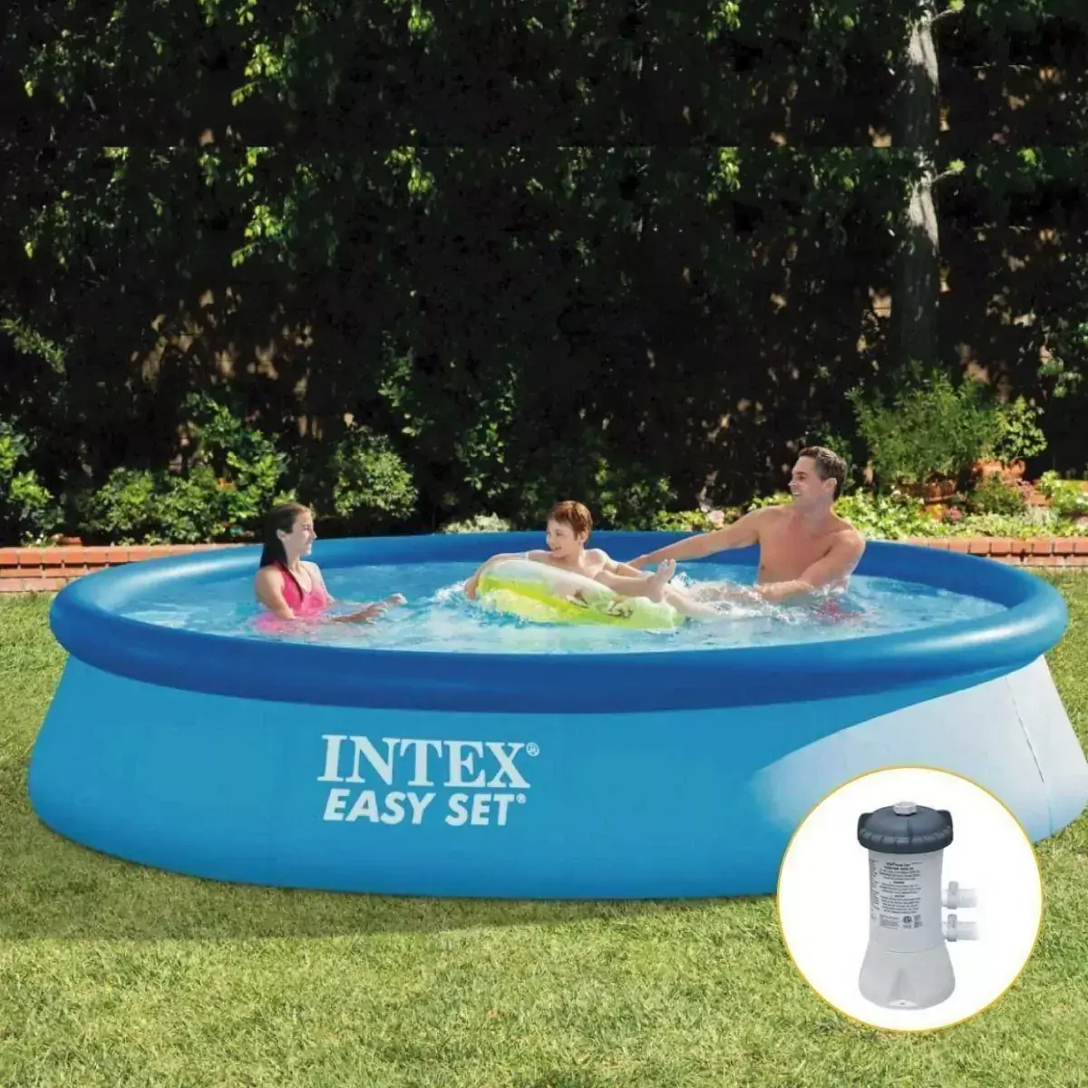 Piscina Inflável Easy Set  7.290 Litros Com filtro - Intex