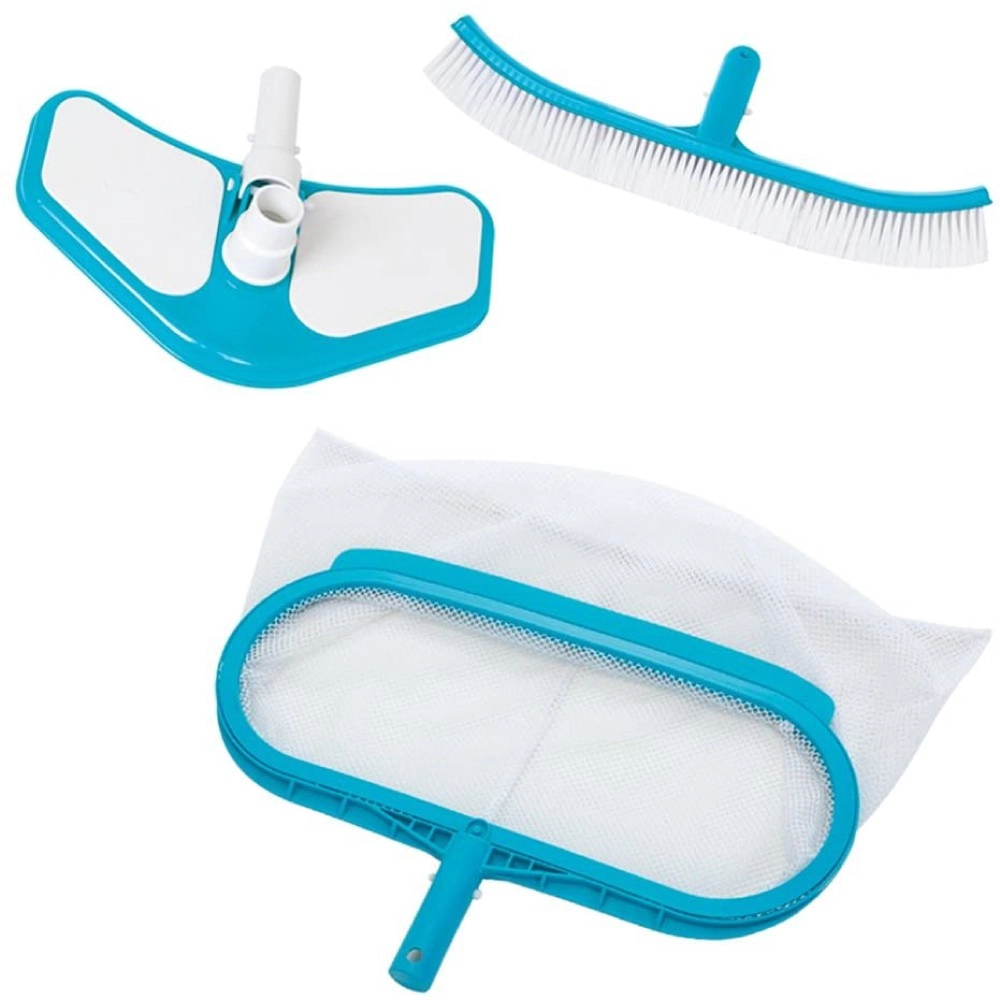 Kit De Limpeza E Manutenção Com Aspirador Peneira E Escova Intex