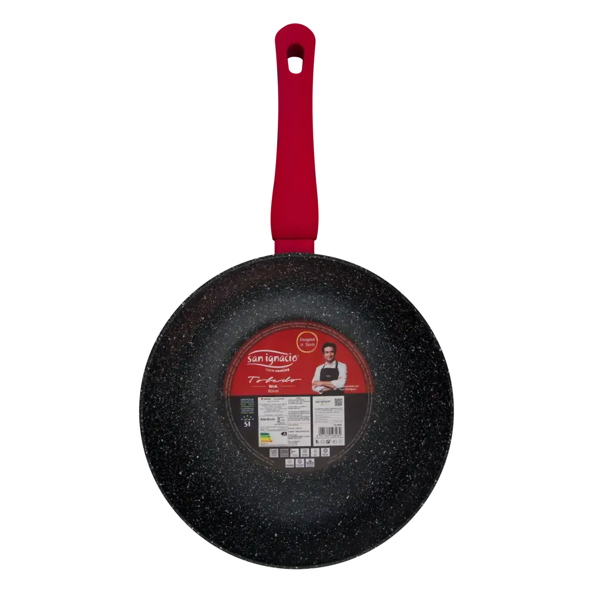 Frigideira Preta Alumínio Antiaderente Wok San Ignacio Toledo