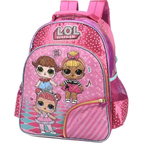 Mochila Escolar Lol Gd 4 Bolsos Rosa
