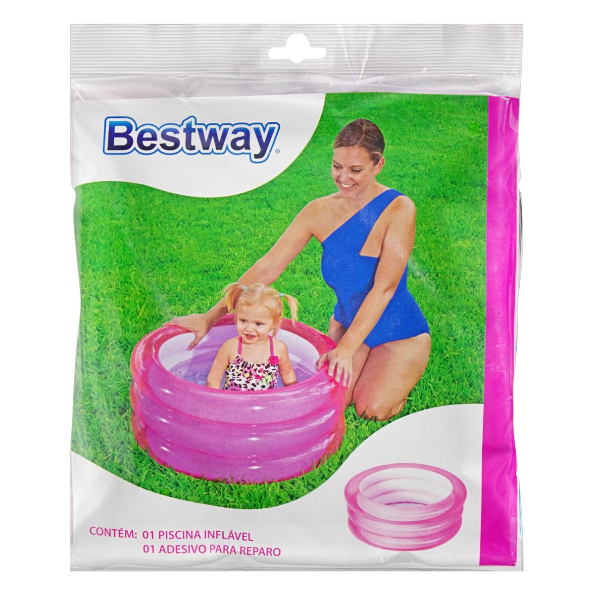 Piscina Inflável Com Gomos Pool 40l Bestway ø 68cm X 28cm