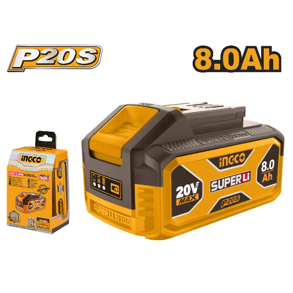 Bateria Ingco 8,0 Amper Industrial Fbli2108 P20s Bivolt Super Lítio