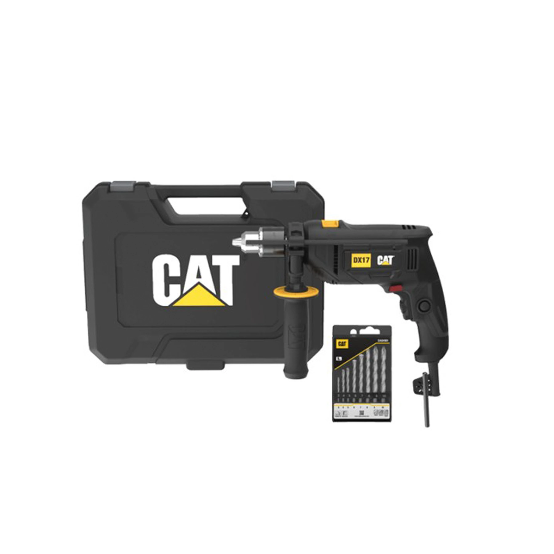 Furadeira de Impacto Caterpillar DX17U.1 750W 1/2" 127V (110V) com Kit Brocas e Maleta
