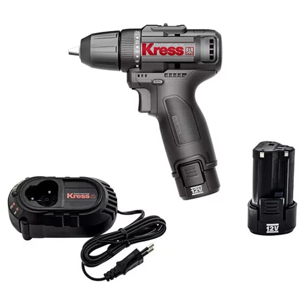 Parafusadeira E Furadeira À Bateria Brushless 12v Com Maleta Kua12.1 Kress
