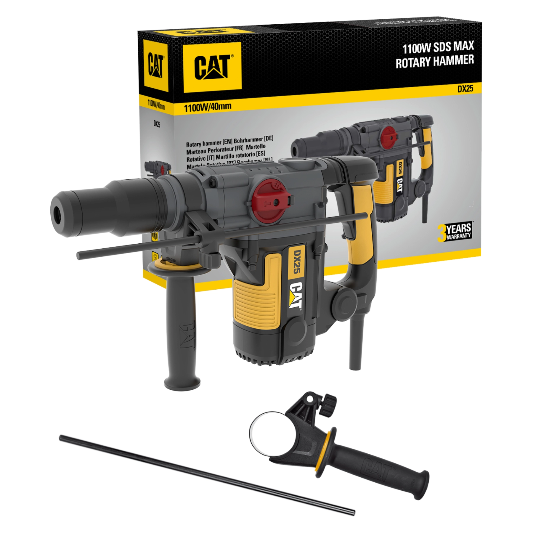 Martelo Perfurador Rompedor Caterpillar com Maleta Sds Max 8,5J DX25 220V