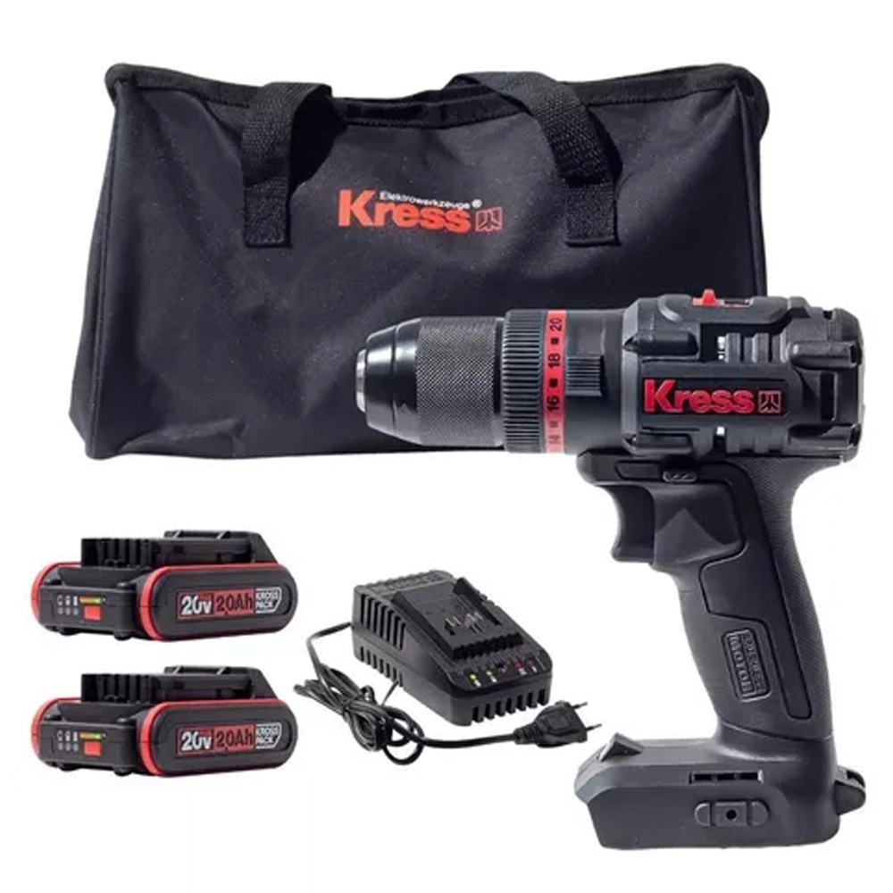 Parafusadeira E Furadeira De Impacto À Bateria 20v Bivolt Brushless Kuc30.1 Kress