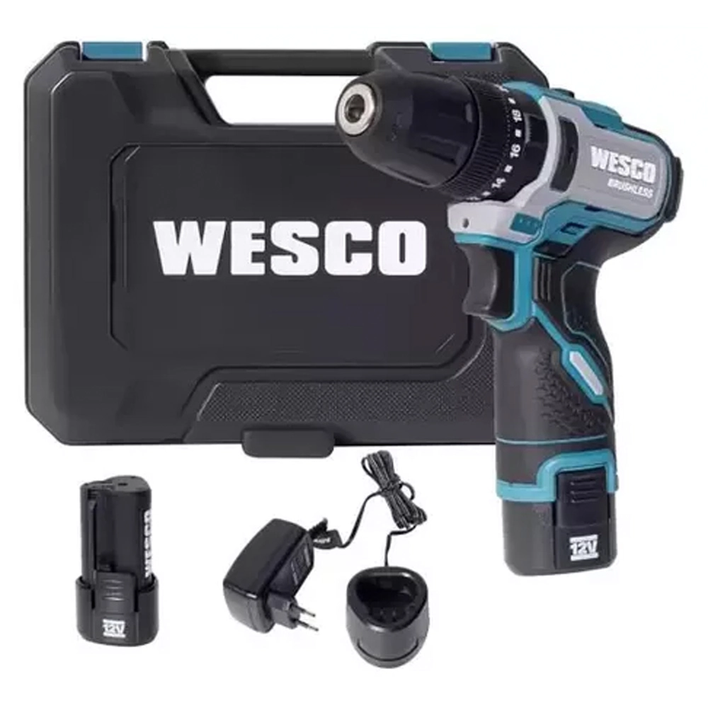 Furadeira de Impacto Wesco WS2558 a Bateria 12V 3/8" com Maleta e Carregador