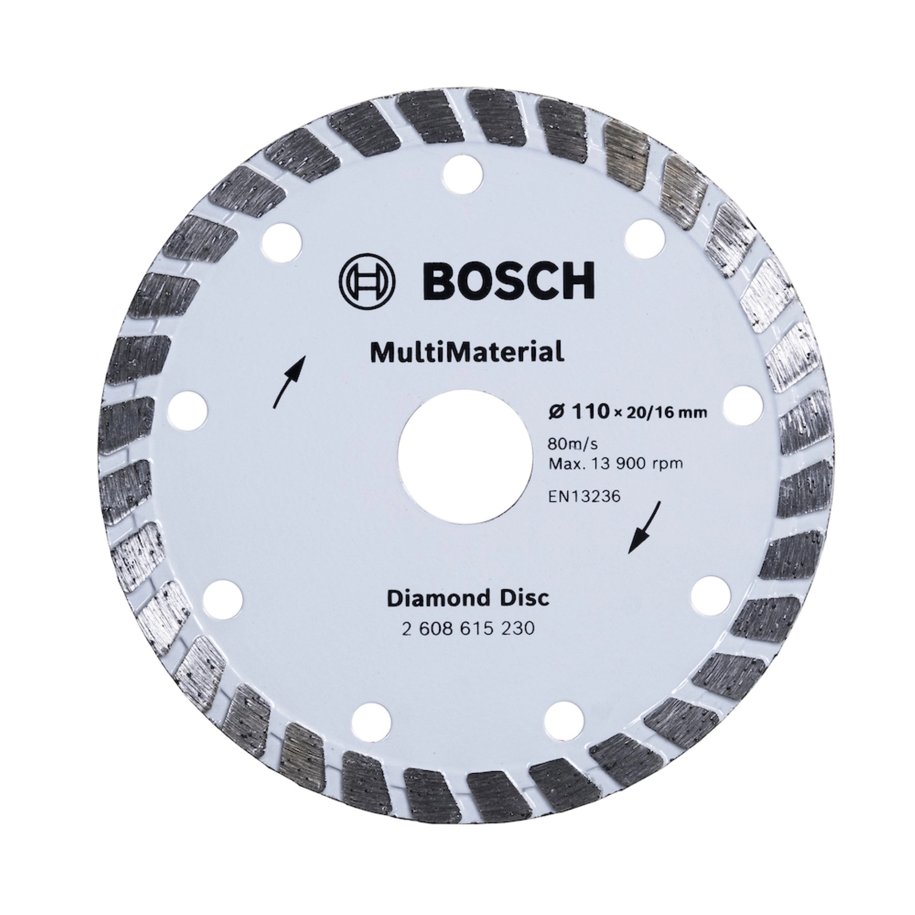 Disco de Corte Diamantado para Concreto 4.3/8" 110mm 1 unidade Turbo Bosch