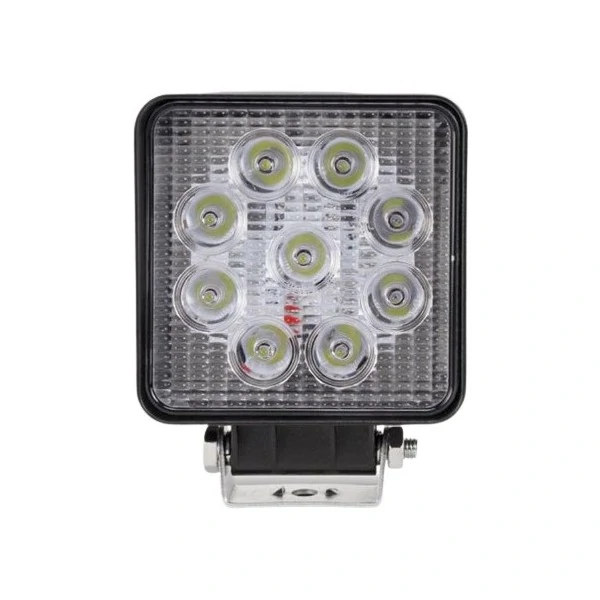 Farol Auxiliar Universal Unitário Quadrado 9 Leds 27W - SHOCKLIGHT SLL00002