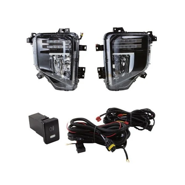 Kit Farol Auxiliar MITSUBISHI L200 com Led com Furo Botão Original - SHOCKLIGHT SL190710LED