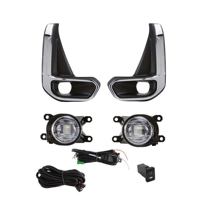 Kit Farol Auxiliar TOYOTA HILUX com Led com Moldura Cromada - SHOCKLIGHT SL251710CRLED
