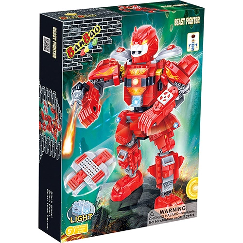 Robô Fighter Vermelho 228 Peças Banbao