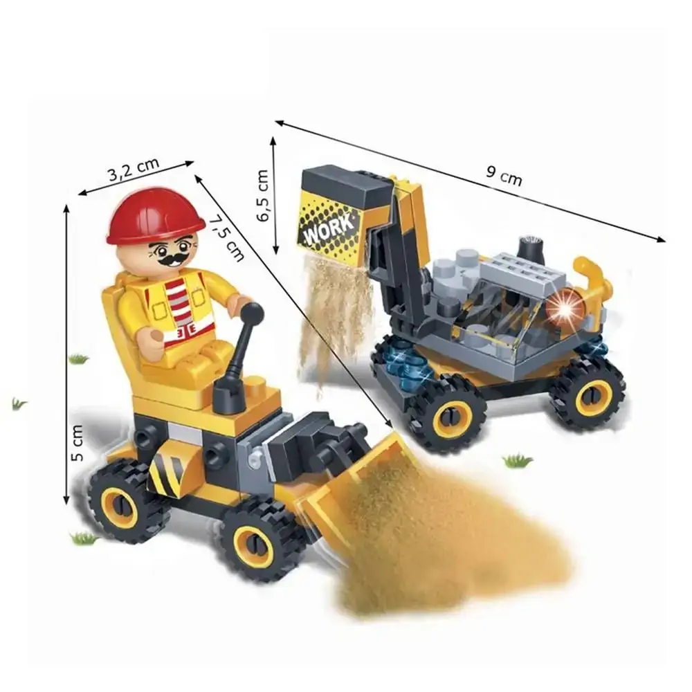 Carrinho Banbao Trator Obras Montavel C/75pcs