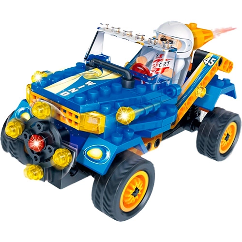 Blocos De Montar Banbao Corrida Carro Ventania 118 Peças