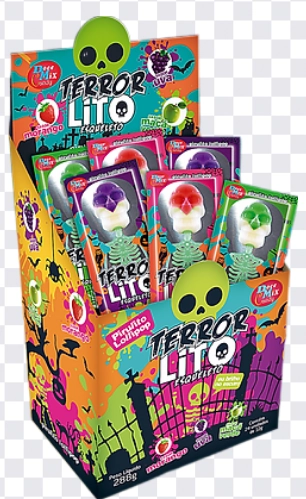 Pirulito Terror Lito Esqueleto 12g Sortido