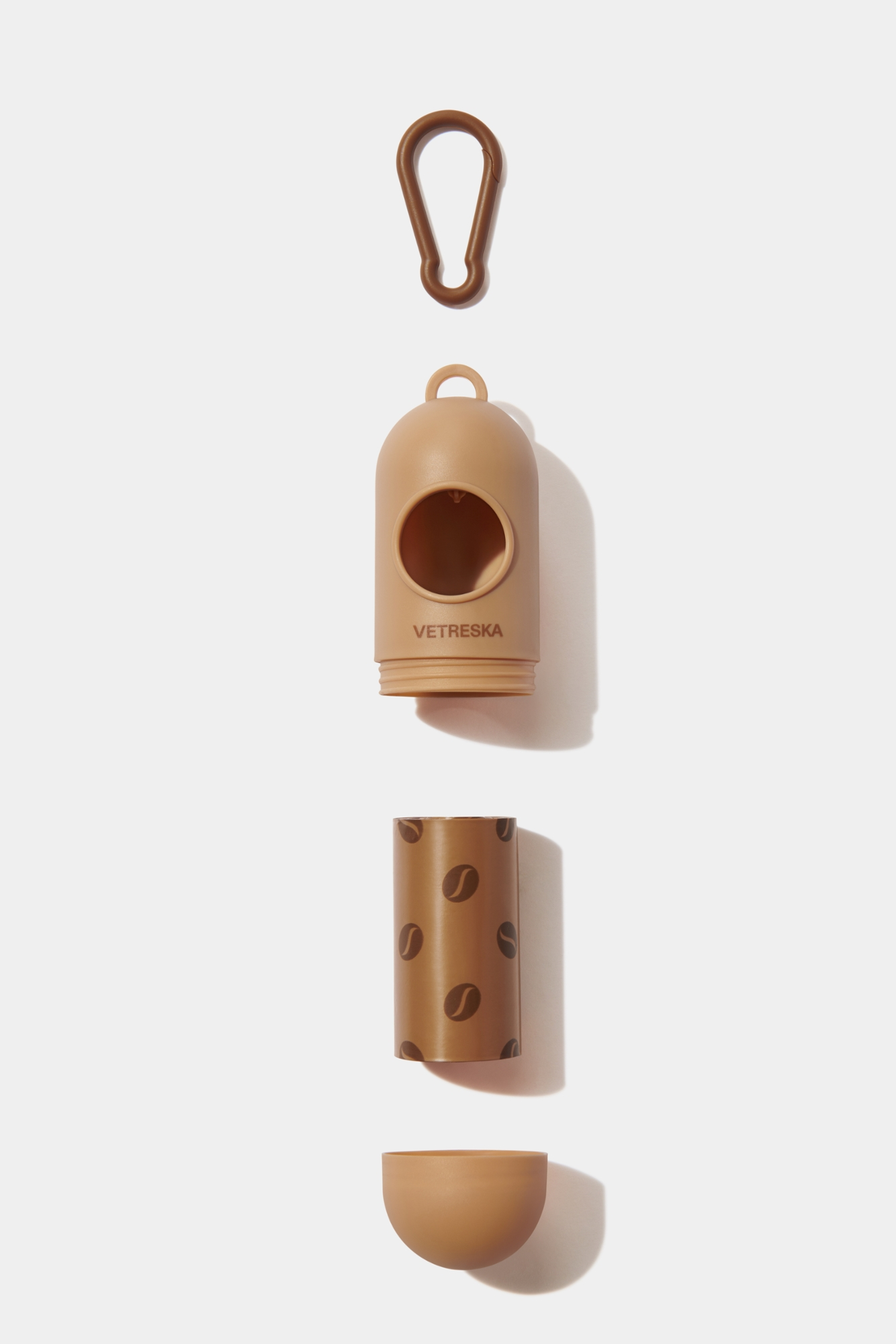 Vetreska Coffee Pet Poop Bags Dispenser 1 Dispenser 1 Roll