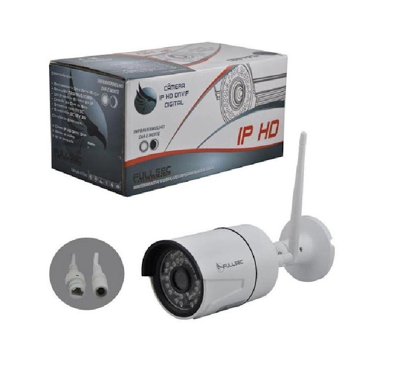 Cftv Fullsec Camera Ip Bullet 2mp Full Hd 1080p 30 Metros Onvif 1/3 3.6mm Fs-ip62w.
