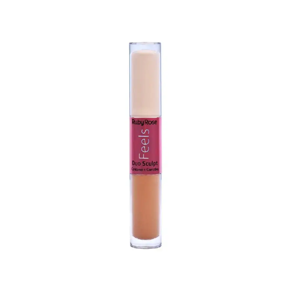 Corretivo Liquido Ruby Rose Duo Sculpt Feels Cor 20 Castanha / 90 Cacau 1un