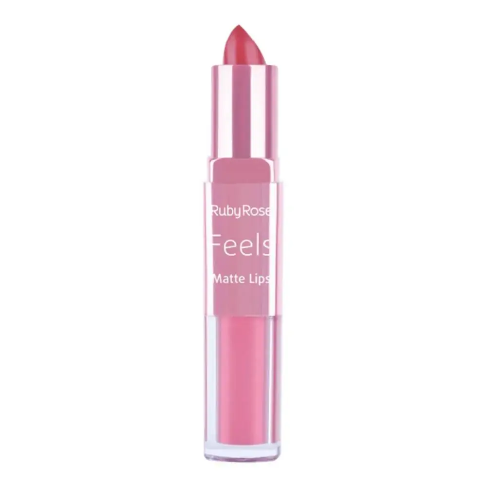 Batom Matte Ruby Rose Hb 8608 2 Lips Duo Cor 362 1un