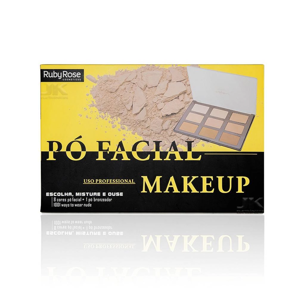 Paleta Po Facial Ruby Rose Hb720 9 Cores 6,2g