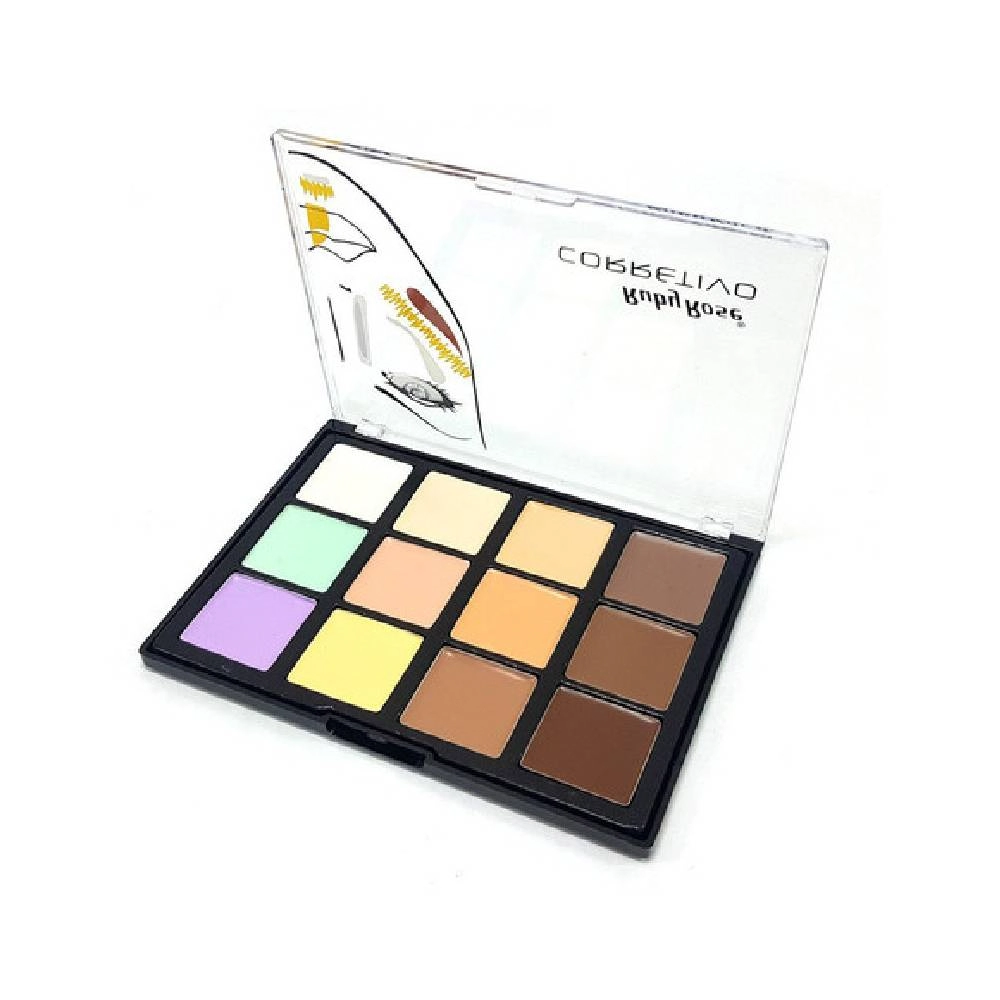 Paleta De Corretivo Ruby Rose Hb 8087 Dark 12 Cores
