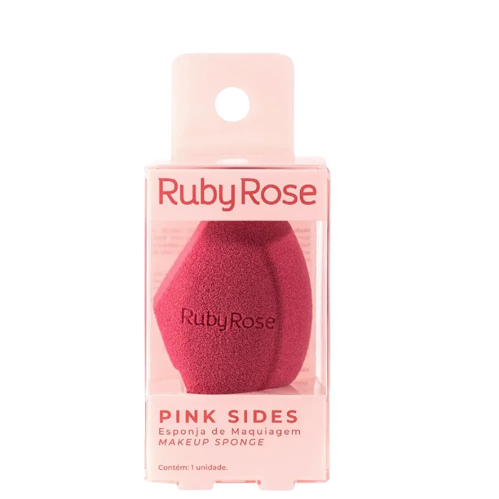 Esponja P/maquiagem Ruby Rose Ref Hba7006 Pink Sides 1un