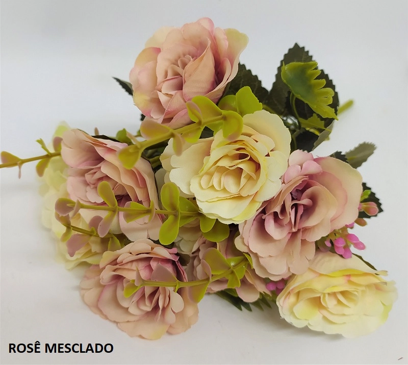 Mini Buque Rosinhas X10 30cm 1103 Mc Flores