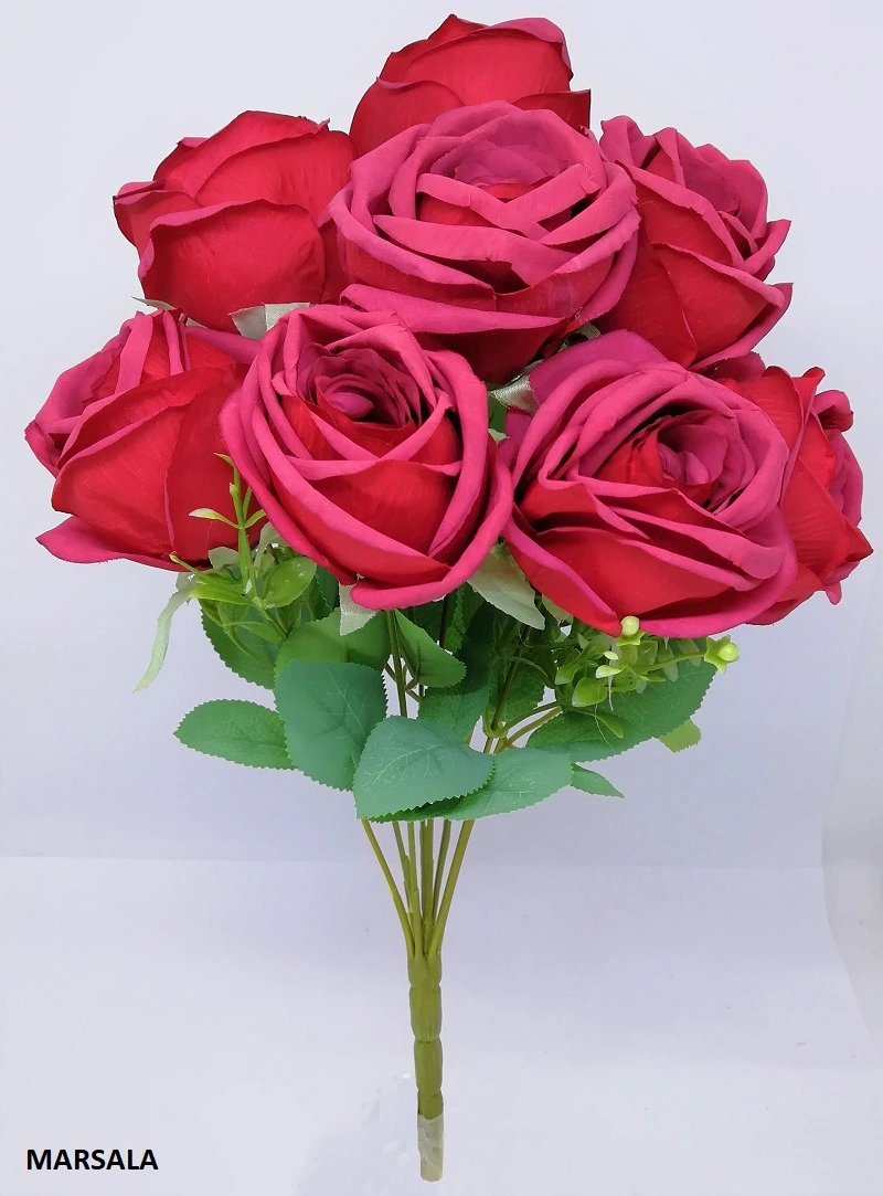 Buque Rosas Luxo X9 45cm 1173 Mc Flores