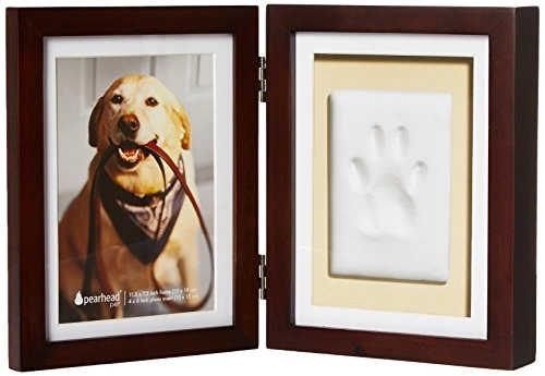 Pearhead Pawprints Desk Frame, Espresso, 4 X 6