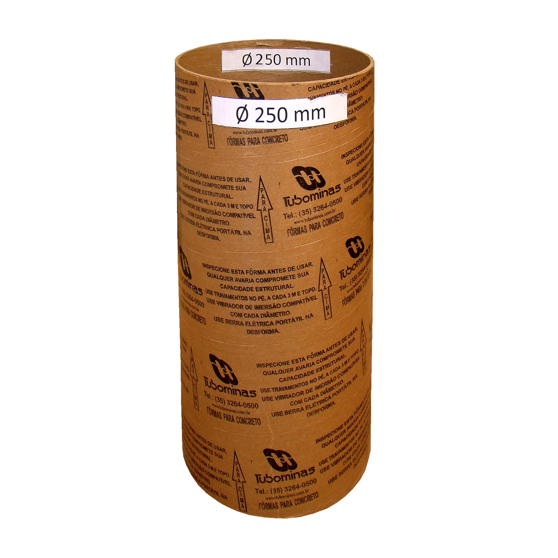 Fôrma de Papelão 250mmx3m Tubominas