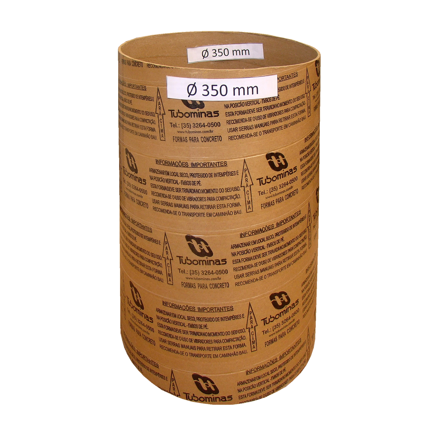 Fôrma de Papelão 350mmx3m Tubominas