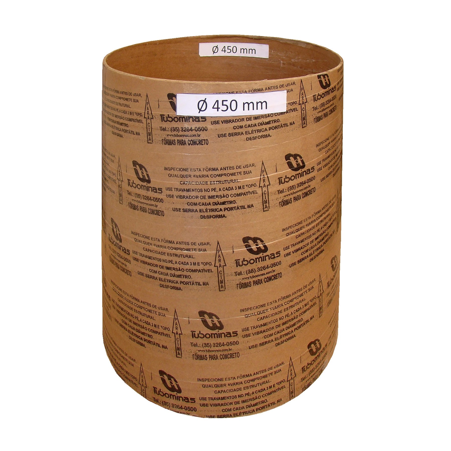 Fôrma de Papelão 450mmx3m Tubominas