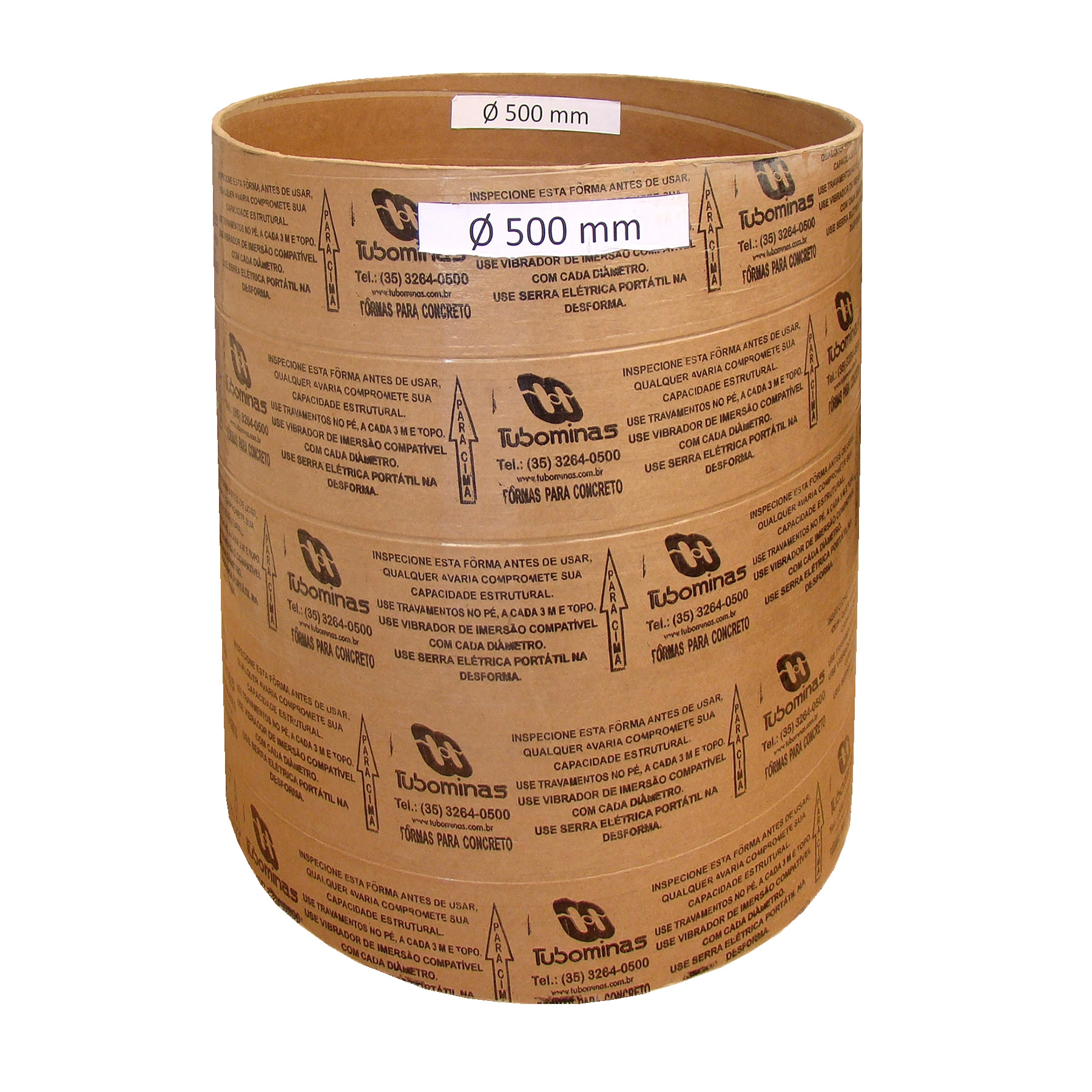 Fôrma de Papelão 500mmx3m Tubominas