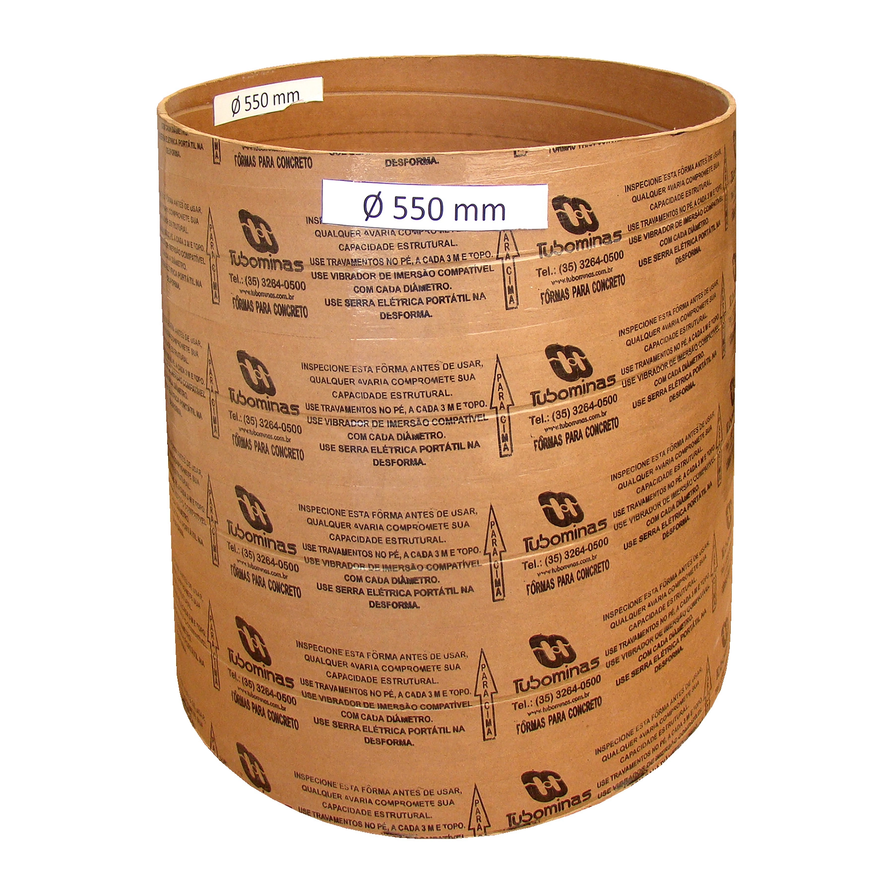 Fôrma de Papelão 550mmx3m Tubominas