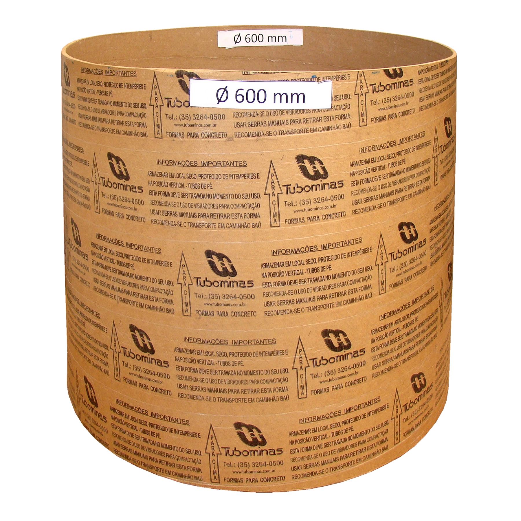Fôrma de Papelão 600mmx3m Tubominas